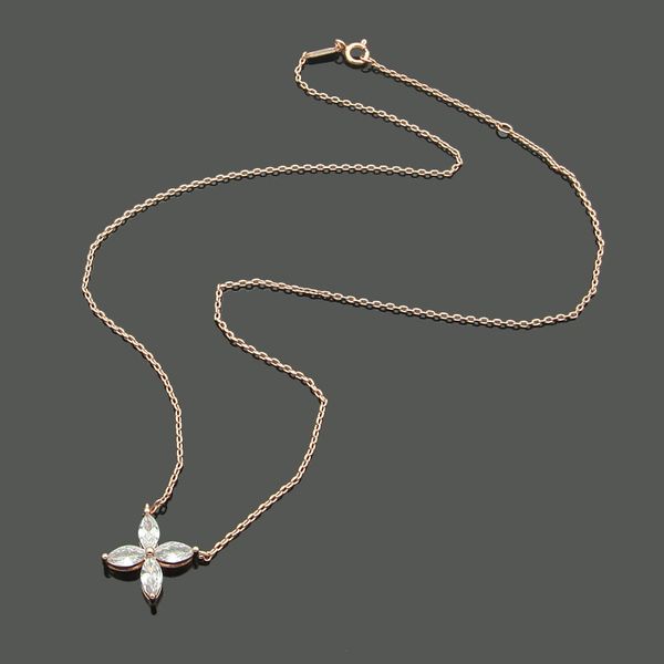 fashion stainless steel jewelry letter flower diamond necklace women's necklace, Silver
fashion stainless steel jewelry letter flower diamond necklace women's necklace, Silver