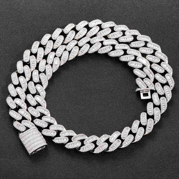 15mm width chunky baguette cz cuban chain gold plated icy miami necklace hip hop rapper jewelry, Silver
15mm width chunky baguette cz cuban chain gold plated icy miami necklace hip hop rapper jewelry, Silver