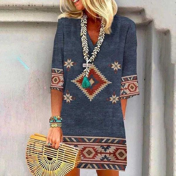 spring and summer loose casual dresses v neck printed western national style short sleeve dress womens clothing, Black;gray
spring and summer loose casual dresses v neck printed western national style short sleeve dress womens clothing, Black;gray