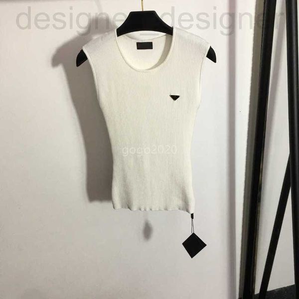 women's t-shirt designer 23ss women tee knits t shirts with triangle sign letter girls vintage crop runway stretch sleeveless pullover, White
women's t-shirt designer 23ss women tee knits t shirts with triangle sign letter girls vintage crop runway stretch sleeveless pullover, White