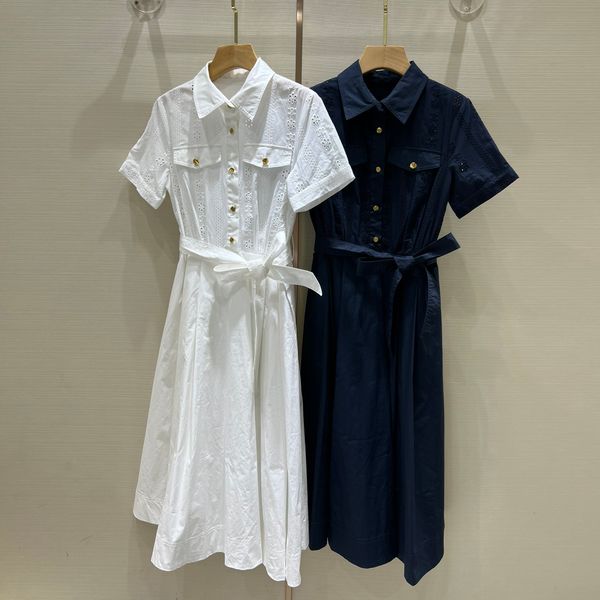 ladies dress fashion band spring and summer cotton embroidered shirt dress, Black;gray
ladies dress fashion band spring and summer cotton embroidered shirt dress, Black;gray