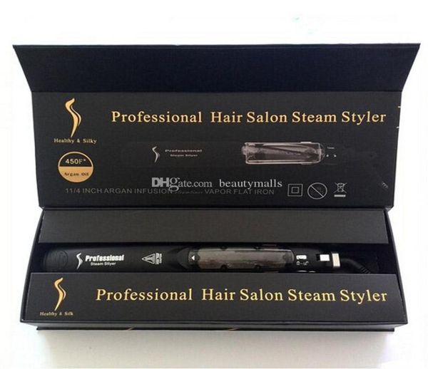 kangroad hair straightener professional hair iron salon steam styler flat irons with ce rosh dhl 8125544, Black
kangroad hair straightener professional hair iron salon steam styler flat irons with ce rosh dhl 8125544, Black