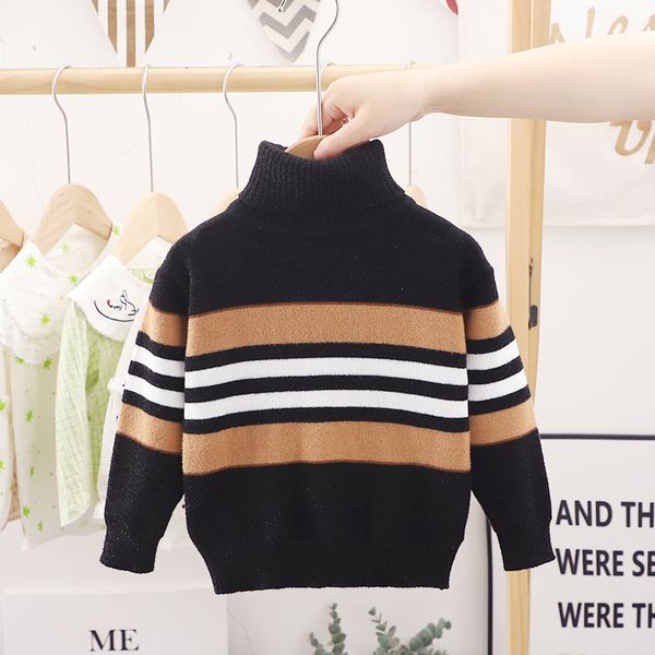 Spring New Baby Boys Girls Sweaters Turtleneck Striped Baby Kids Sweaters Soft Warm Long Sleeve Turtleneck Winter Sweaters, Black 2
Spring New Baby Boys Girls Sweaters Turtleneck Striped Baby Kids Sweaters Soft Warm Long Sleeve Turtleneck Winter Sweaters, Black 2