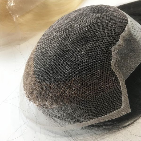 stock natural black women's toupee human hair ers lace base pu hand tied 6*7inch 130% density repair system natural black color 613, Black;brown
stock natural black women's toupee human hair ers lace base pu hand tied 6*7inch 130% density repair system natural black color 613, Black;brown