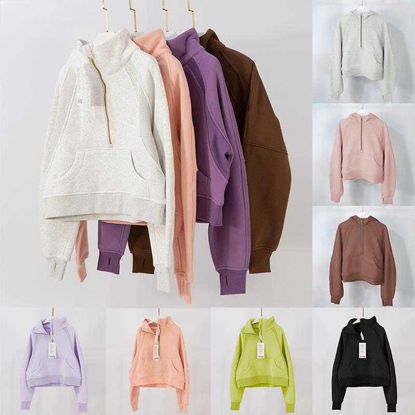 yoga hoodie scuba womens plus velvet thickening jackets hoodys sports half zipper terry designer sweater cing fashion loose short lulus fitn, Black
yoga hoodie scuba womens plus velvet thickening jackets hoodys sports half zipper terry designer sweater cing fashion loose short lulus fitn, Black