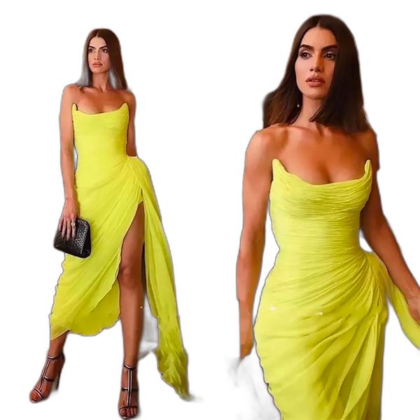 black cocktail dresses yellow chiffon pleated evening saudi arabic women split formal party gowns plus size prom dress robe de soiree
black cocktail dresses yellow chiffon pleated evening saudi arabic women split formal party gowns plus size prom dress robe de soiree