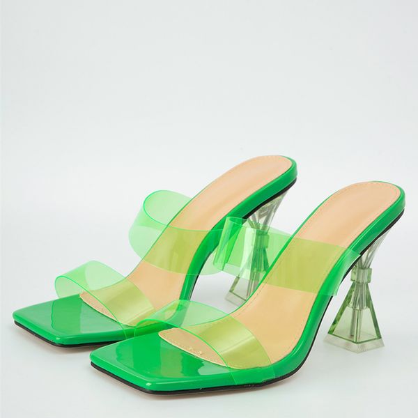liyke summer 9.5 cm clear heels for women sliders shoes fashion square toe pvc transparent slippers ladies sandals pumps size 42, Black
liyke summer 9.5 cm clear heels for women sliders shoes fashion square toe pvc transparent slippers ladies sandals pumps size 42, Black