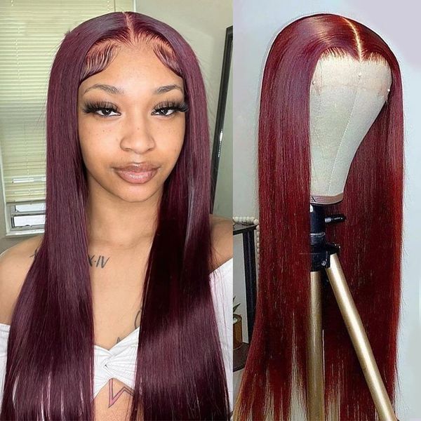bone straight lace frontal wigs for women burgundy colored straight lace closure wigs wine red human hair wigs, Black;brown
bone straight lace frontal wigs for women burgundy colored straight lace closure wigs wine red human hair wigs, Black;brown