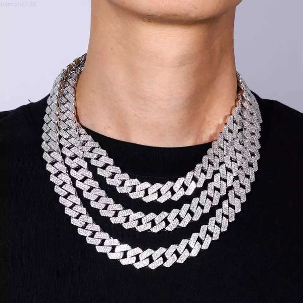 qianjian gems luxury mens hip hop iced out necklace moissanite cuban chain, Silver
qianjian gems luxury mens hip hop iced out necklace moissanite cuban chain, Silver