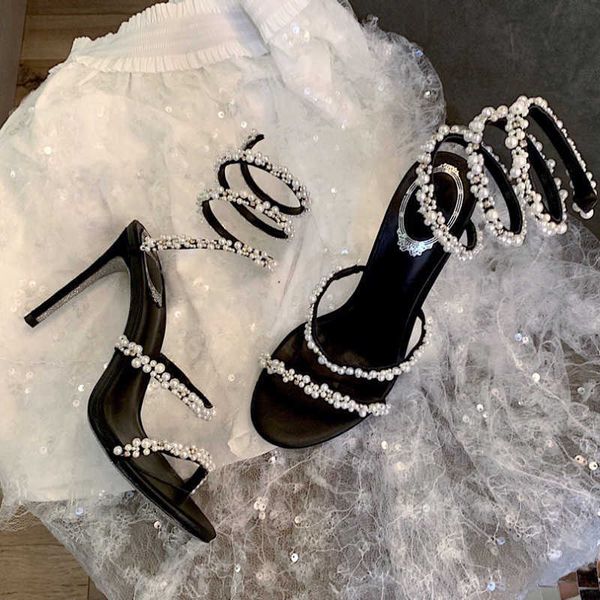 rene caovilla cleo sandals pearl crystals gem embellished stiletto heels evening shoes women high heeled luxury designers wraparound dress s, Black
rene caovilla cleo sandals pearl crystals gem embellished stiletto heels evening shoes women high heeled luxury designers wraparound dress s, Black