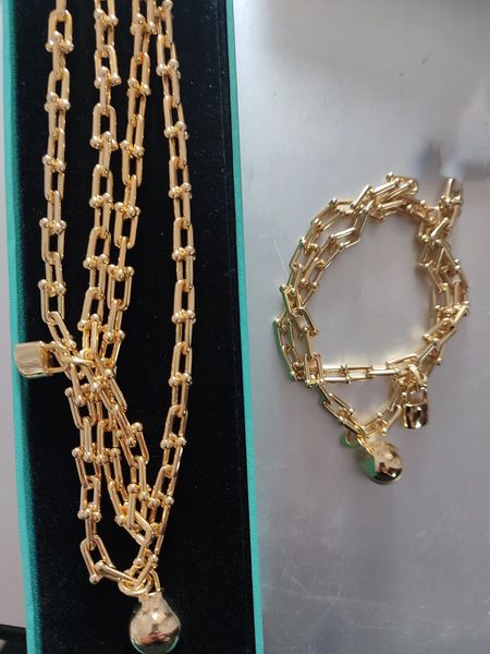 new long 18k gold silver bracelet necklace ball lock horseshoe hardware 45cm set designer jewelry chain for women men 14-21cm bracelets earr
new long 18k gold silver bracelet necklace ball lock horseshoe hardware 45cm set designer jewelry chain for women men 14-21cm bracelets earr