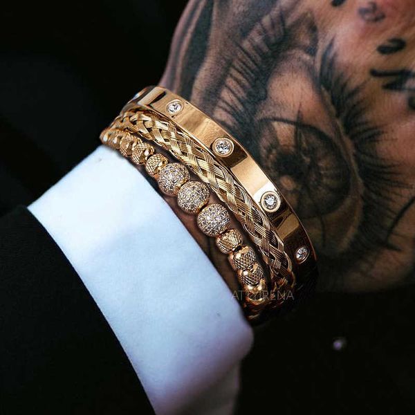 3pcs luxury micro pave cz round beads royal charm men bracelets stainless steel crystals bangles couple handmade jewelry gift 0619-111, Black
3pcs luxury micro pave cz round beads royal charm men bracelets stainless steel crystals bangles couple handmade jewelry gift 0619-111, Black