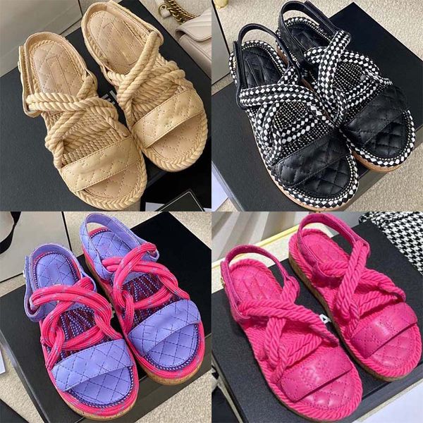 designer luxurious sandals slippers ladies casual fashion trend classic black rope wrap sandals heel with rubber moccasin flat heel vacation
designer luxurious sandals slippers ladies casual fashion trend classic black rope wrap sandals heel with rubber moccasin flat heel vacation