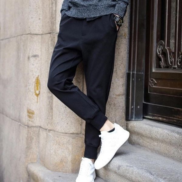 pencil pants casual fitness pants pockets drawstring sports long men waist ankle tied pencil, Black
pencil pants casual fitness pants pockets drawstring sports long men waist ankle tied pencil, Black