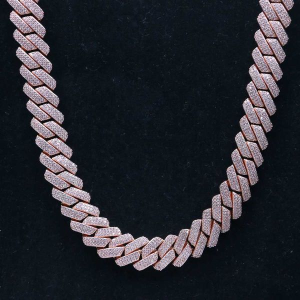 selling 19mm three row necklace hip hop jewelry cz european and american style rose gold necklace, Silver 
selling 19mm three row necklace hip hop jewelry cz european and american style rose gold necklace, Silver
