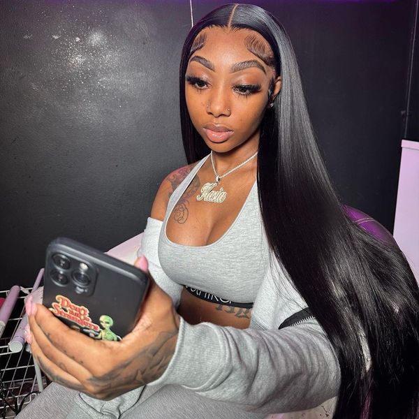 straight lace front wig 13x4 hd transparent lace frontal wig for women 4x4 closure bone straight human hair wig, Black;brown
straight lace front wig 13x4 hd transparent lace frontal wig for women 4x4 closure bone straight human hair wig, Black;brown