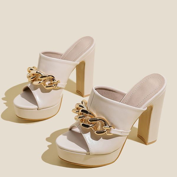 liyke summer new fashion platform high heels slippers ladies party nightclub metal chain women sandals shoes pumps size 35-42, Black
liyke summer new fashion platform high heels slippers ladies party nightclub metal chain women sandals shoes pumps size 35-42, Black