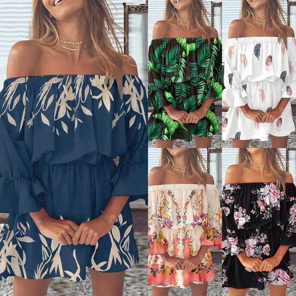 summer printed off casual dresses neck waist trimming loose dress for women, Black;gray
summer printed off casual dresses neck waist trimming loose dress for women, Black;gray