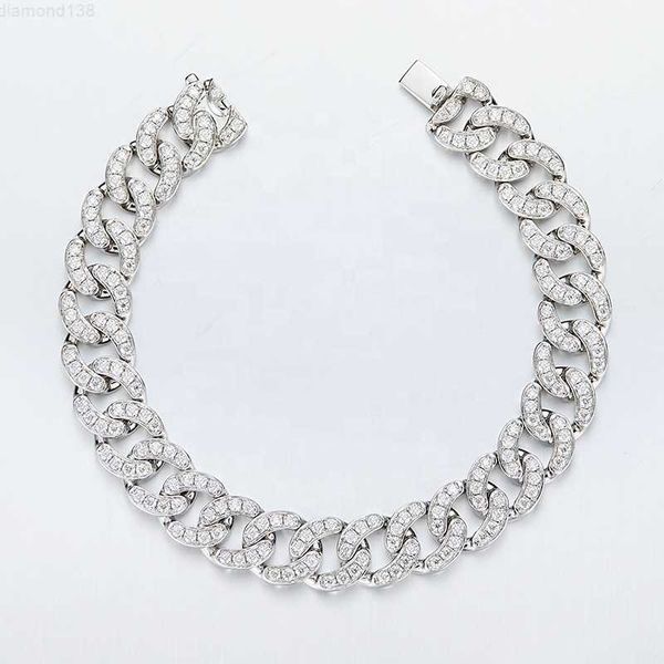 hip hop culture jewelry 9k 10k 14k 18k gold moissanite diamond iced out cuban link chain bracelet men women, Silver
hip hop culture jewelry 9k 10k 14k 18k gold moissanite diamond iced out cuban link chain bracelet men women, Silver