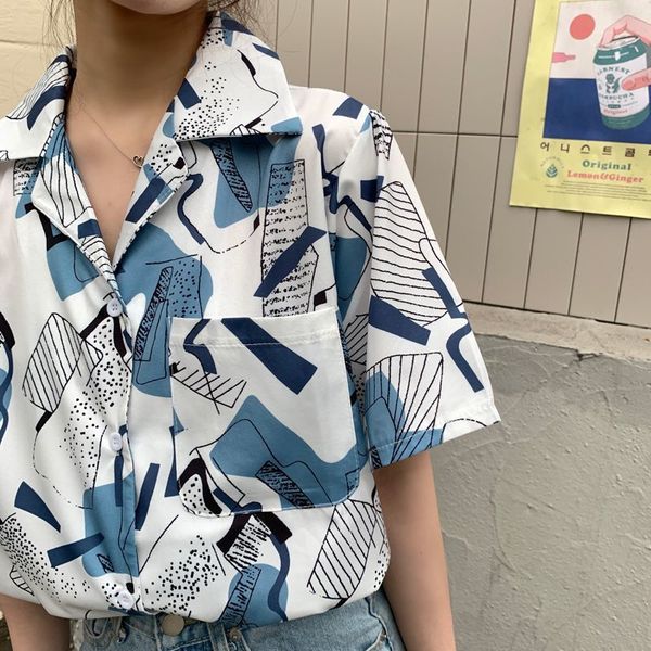 2022 summer comfort chiffon button up shirt notched cuba collar geometric graffiti womens korean fashion large 2xl, White
2022 summer comfort chiffon button up shirt notched cuba collar geometric graffiti womens korean fashion large 2xl, White