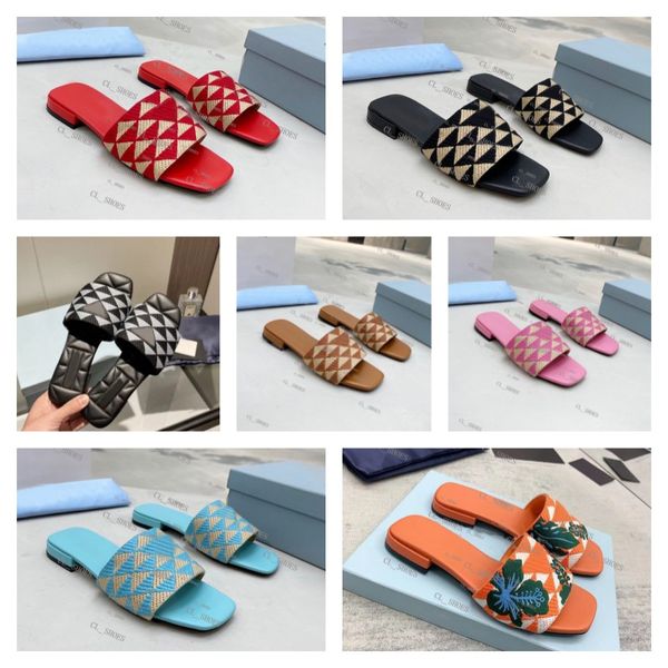 designer slides metallic slide sandals women embroidered fabric slippers luxury p sandal triangle summer beach low heel diamond jacquard sho, Black
designer slides metallic slide sandals women embroidered fabric slippers luxury p sandal triangle summer beach low heel diamond jacquard sho, Black