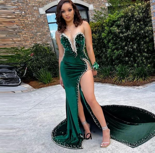 sparkly diamonds women prom formal dress 2023 emerald green high slit mermaid birthday party evening gowns for black girls robe de soiree
sparkly diamonds women prom formal dress 2023 emerald green high slit mermaid birthday party evening gowns for black girls robe de soiree