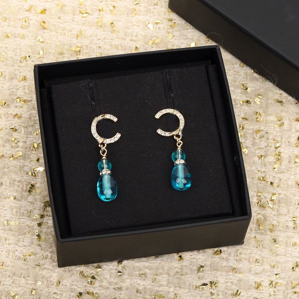 2023 luxury quality charm drop earring with diamond and blue beads in 18k gold plated have box stamp ps7115b, Golden
2023 luxury quality charm drop earring with diamond and blue beads in 18k gold plated have box stamp ps7115b, Golden