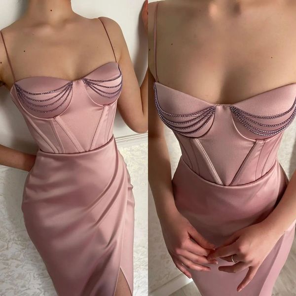 elegant pink prom dresses beading spaghetti slit party evening gowns pleats formal long special occasion dress, Black
elegant pink prom dresses beading spaghetti slit party evening gowns pleats formal long special occasion dress, Black