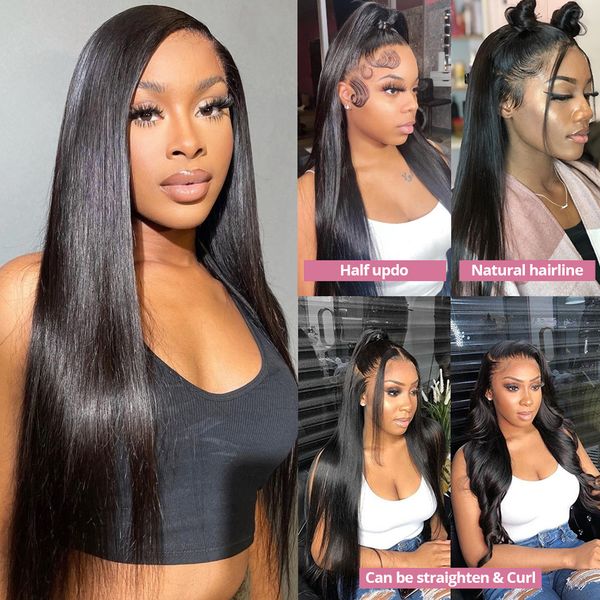 glueless wig human hair ready to wear transparent straight 13x4 lace frontal wigs preplucked human hair natural hairline, Black;brown
glueless wig human hair ready to wear transparent straight 13x4 lace frontal wigs preplucked human hair natural hairline, Black;brown
