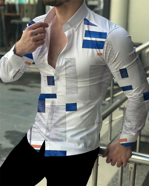 men's luxury social men's shirts lapel button shirts casual plaid print long sleeve mens club prom cardigan, White;black
men's luxury social men's shirts lapel button shirts casual plaid print long sleeve mens club prom cardigan, White;black