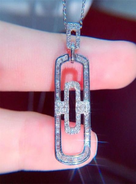 ins sell brand new luxury jewelry 925 sterling silver paperclip pendant white z cz diamond women wedding neck7123343
ins sell brand new luxury jewelry 925 sterling silver paperclip pendant white z cz diamond women wedding neck7123343