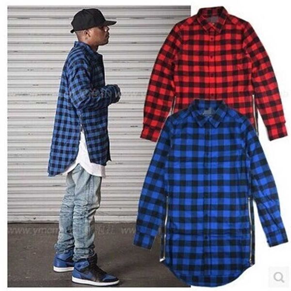 wholesale- red blue scottish plaid long sleeve flannel shirt men/ dance bboy shirt golden side zipper/ oversize lengthen man mhlc, White;black
wholesale- red blue scottish plaid long sleeve flannel shirt men/ dance bboy shirt golden side zipper/ oversize lengthen man mhlc, White;black