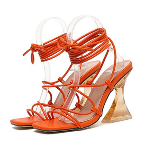 liyke fashion orange cross-tied crystal clear high heels summer women sandals ankle lace-up square toe elegant female dress shoe, Black
liyke fashion orange cross-tied crystal clear high heels summer women sandals ankle lace-up square toe elegant female dress shoe, Black