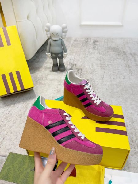 casual shoes designers slipsole sneakers women be adorned with trefoil printing streak heel-height 9cm fashion leather rubber canvas high sh, Black
casual shoes designers slipsole sneakers women be adorned with trefoil printing streak heel-height 9cm fashion leather rubber canvas high sh, Black
