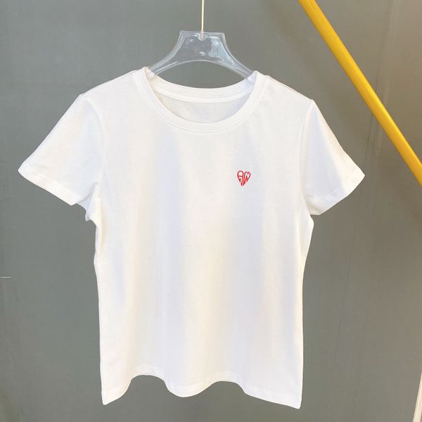 women's t shirts 2023 love embroidery short-sleeved t-shirt loose round neck pullover top, White
women's t shirts 2023 love embroidery short-sleeved t-shirt loose round neck pullover top, White