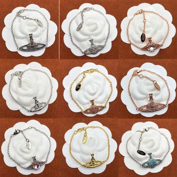 classic charm bracelets designer saturn crystal rhinestone chain 18k gold wedding fashion jewelry women gift no box, Black
classic charm bracelets designer saturn crystal rhinestone chain 18k gold wedding fashion jewelry women gift no box, Black