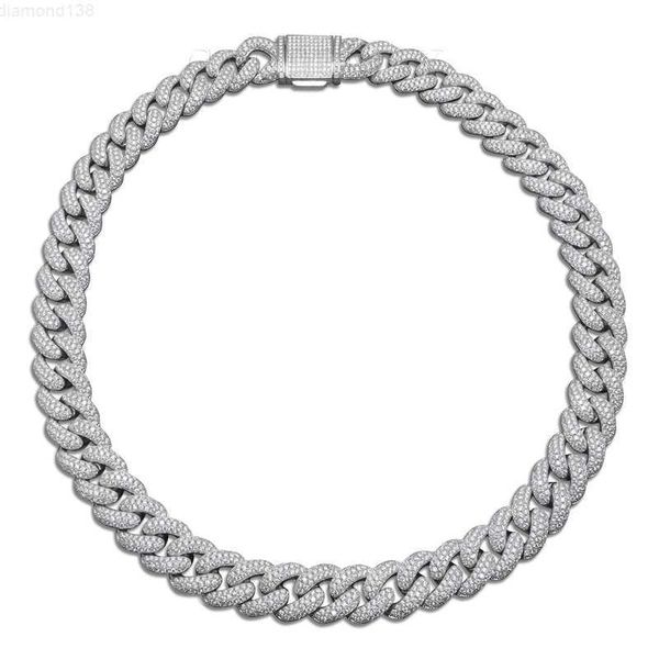 hip hop necklace 15mm width silver 925 vvs moissanite diamond cuban chain fashion jewelry
hip hop necklace 15mm width silver 925 vvs moissanite diamond cuban chain fashion jewelry