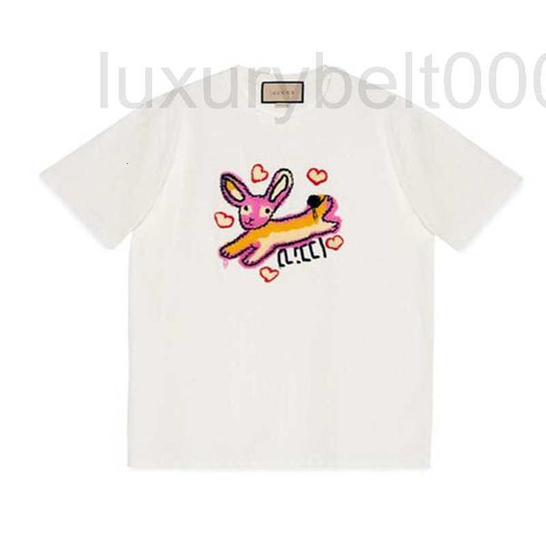 women's t-shirt designer rabbit embroidery cotton short sleeve t-shirt round neck summer versatile original quality c1c4, White
women's t-shirt designer rabbit embroidery cotton short sleeve t-shirt round neck summer versatile original quality c1c4, White