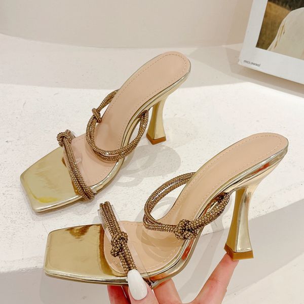 liyke summer party banquet womens shoes slippers fashion rhinestones strap mules high heels square toe golden sandals female, Black
liyke summer party banquet womens shoes slippers fashion rhinestones strap mules high heels square toe golden sandals female, Black