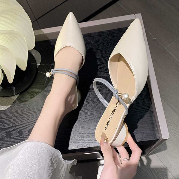 sandals women's 2023 spring/summer korean version new pointed thick heel temperament high single shoe, Black
sandals women's 2023 spring/summer korean version new pointed thick heel temperament high single shoe, Black