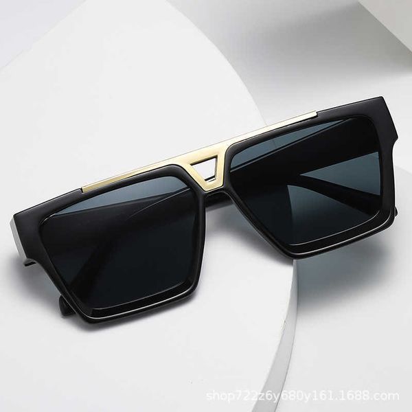new double beam square men's sunglasses ins trendy sunglasses modern fashion large frame sun visor, White;black
new double beam square men's sunglasses ins trendy sunglasses modern fashion large frame sun visor, White;black