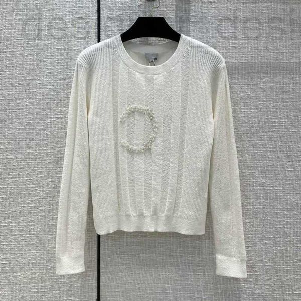 women's knits & tees designer 2022 brand wool sweaters with letter beads pattern girls milan runway crop shirt high end custom long sl, White
women's knits & tees designer 2022 brand wool sweaters with letter beads pattern girls milan runway crop shirt high end custom long sl, White
