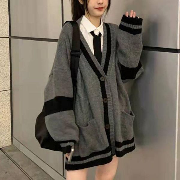 sweaters grey long sweaters coat v neck preppy style knit sweater women autumn single breasted cotton warm cardigan patchwork, White;black
sweaters grey long sweaters coat v neck preppy style knit sweater women autumn single breasted cotton warm cardigan patchwork, White;black