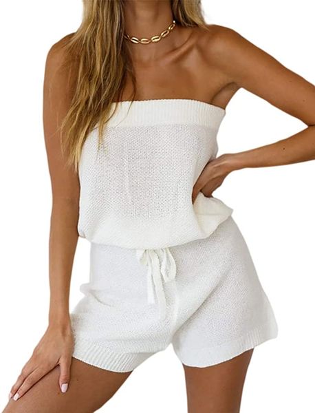 womens summer jumpsuits casual loose sleeveless off shoulder elastic waist romper loungewear two piece outfits, Black;white
womens summer jumpsuits casual loose sleeveless off shoulder elastic waist romper loungewear two piece outfits, Black;white