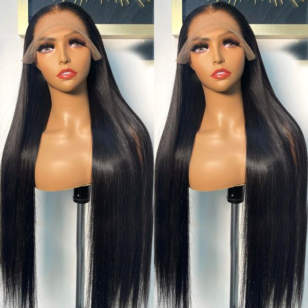 38 40 inch transparent glueless straight 13x6 lace frontal human hair wigs lace front wig remy hair for black women, Black;brown
38 40 inch transparent glueless straight 13x6 lace frontal human hair wigs lace front wig remy hair for black women, Black;brown