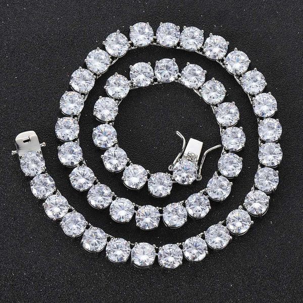 8mm tennis chain necklace miami iced zircon gold plated copper hip hop jewelry for men women wholesale custom, Silver
8mm tennis chain necklace miami iced zircon gold plated copper hip hop jewelry for men women wholesale custom, Silver