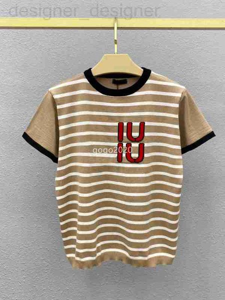 women's t-shirt designer 23ss fw knits t-shirts tee with letter striped pattern crop runway high end brand elasticity stretch short sl, White
women's t-shirt designer 23ss fw knits t-shirts tee with letter striped pattern crop runway high end brand elasticity stretch short sl, White