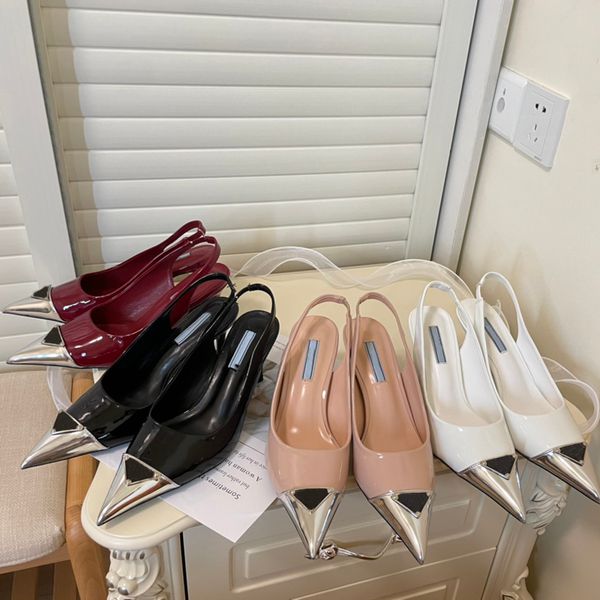 women's spring and summer new metallic high heels designer pointed shoes after strappy women's shoes sandals
women's spring and summer new metallic high heels designer pointed shoes after strappy women's shoes sandals