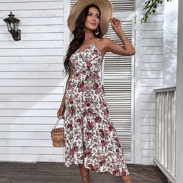 summer womens mid casual dresses length floral strap v neck polyester dress, Black;gray
summer womens mid casual dresses length floral strap v neck polyester dress, Black;gray