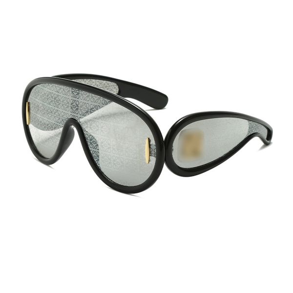 designer sunglasses for women mens sunglasses luxury brand new wing shape full word one-piece piece fashion sunglasses travel personality su, White;black